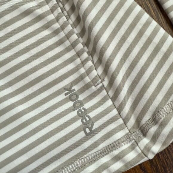 Reebok Striped Jacket Grey White Define Small - Picture 4 of 5